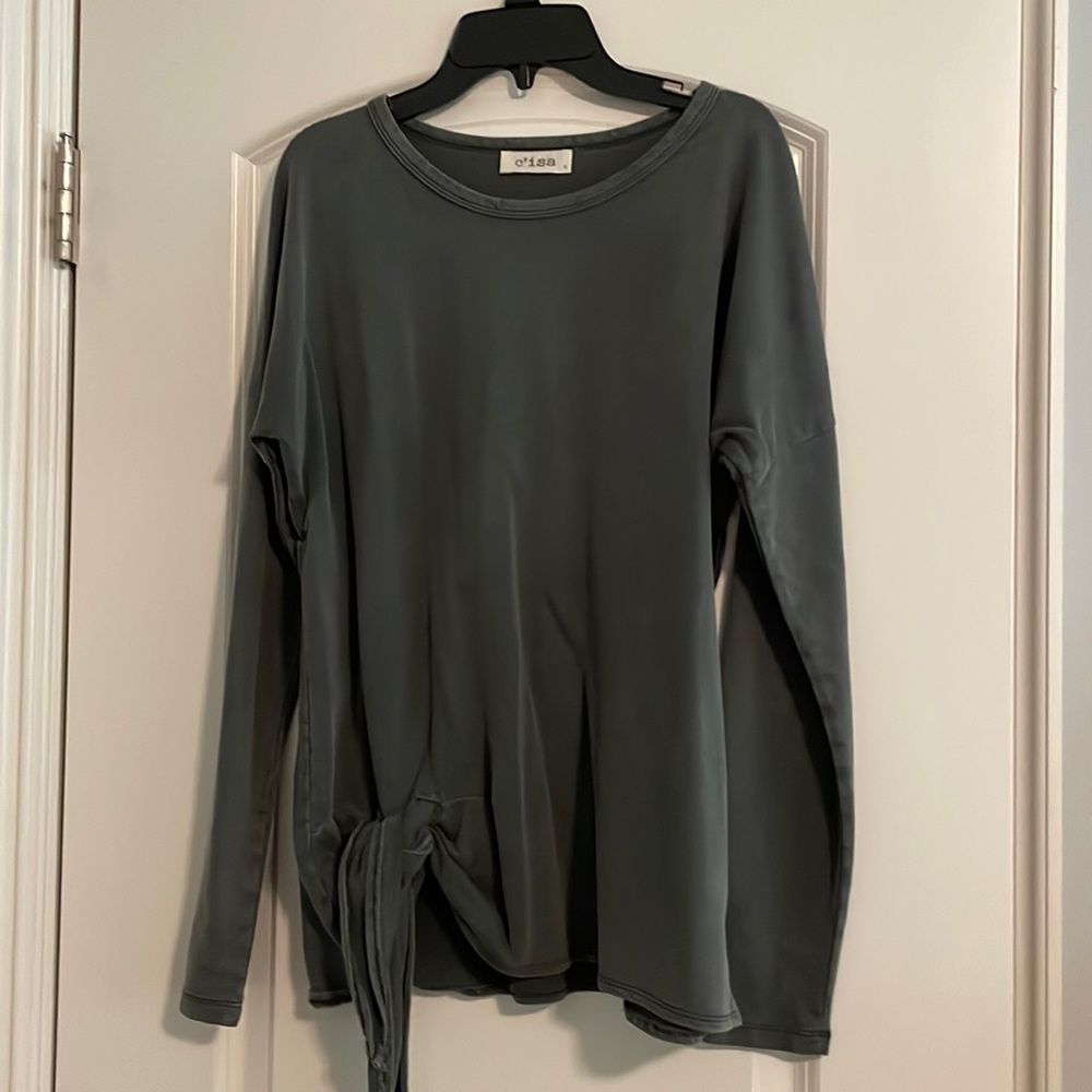 dark grey shirt